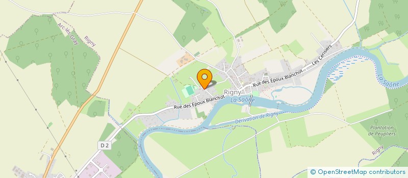 localisation de l'entreprise Y.V.A.  BEAUJEU ST VAL PIER ET QUIT