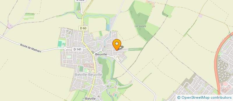 localisation de l'entreprise Y.V. DEVELOPPEMENT  BIEVILLE-BEUVILLE