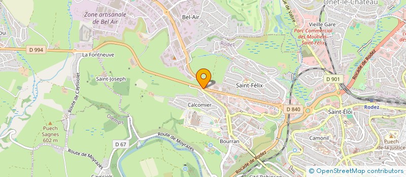 localisation de l'entreprise Y.V. FINANCE  RODEZ