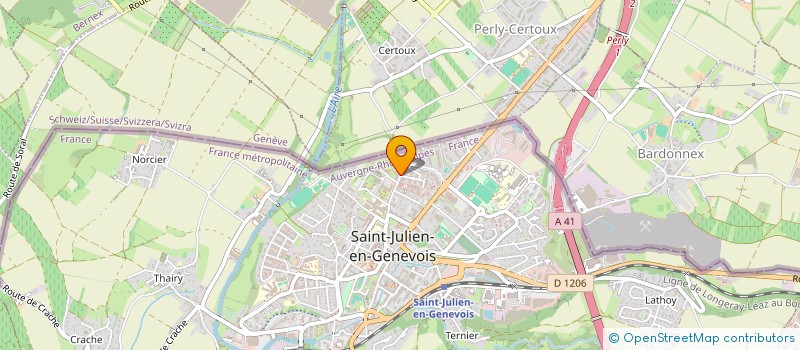 localisation de l'entreprise Y.W. SERVICE  SAINT-JULIEN-EN-GENEVOIS