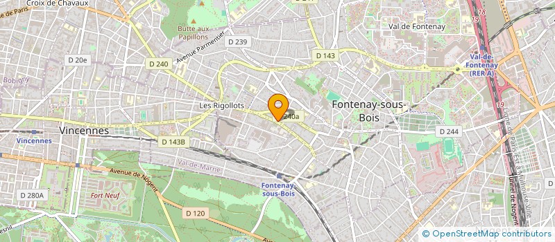 localisation de l'entreprise YA'ATS à FONTENAY-SOUS-BOIS