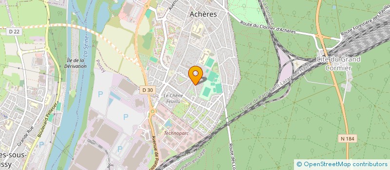 localisation de l'entreprise YABO TRAVAUX à ACHERES