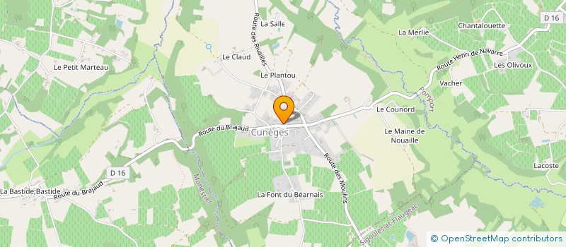 localisation de l'entreprise YACA  CUNEGES