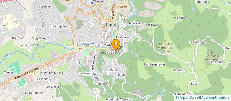 localisation de l'entreprise YACC  THIERS