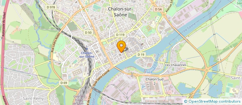 localisation de l'entreprise YACHT CLUB DE CHALON SUR SAONE à CHALON-SUR-SAONE