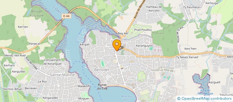 localisation de l'entreprise YACHT CLUB DE L ODET  BENODET