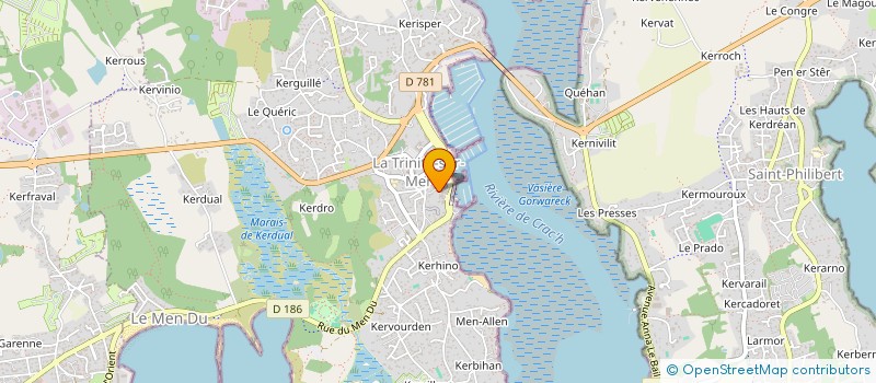 localisation de l'entreprise YACHT CLUB DE LA TRINITE SUR MER  LA TRINITE-SUR-MER