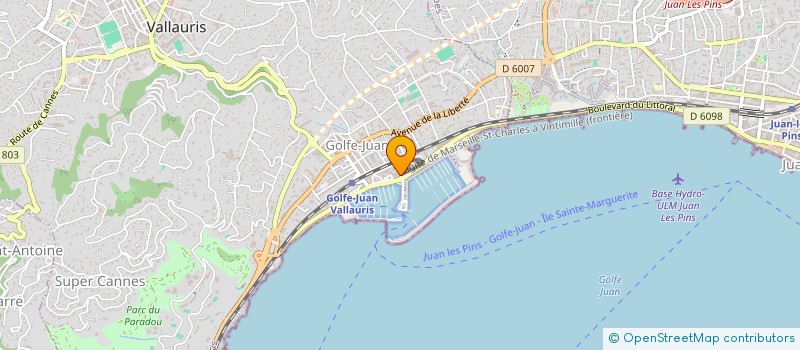 localisation de l'entreprise YACHT WEAR & DESIGN à VALLAURIS