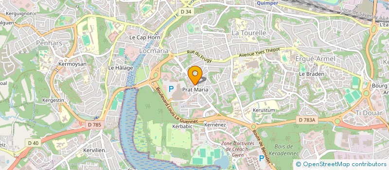 localisation de l'entreprise YACIG à QUIMPER