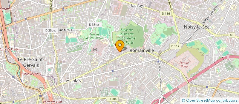 localisation de l'entreprise YACINE DRIVE à ROMAINVILLE