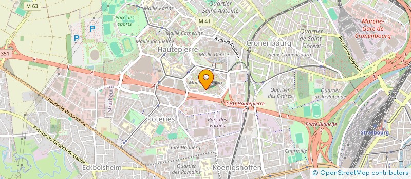 localisation de l'entreprise YACOUP SARL à STRASBOURG