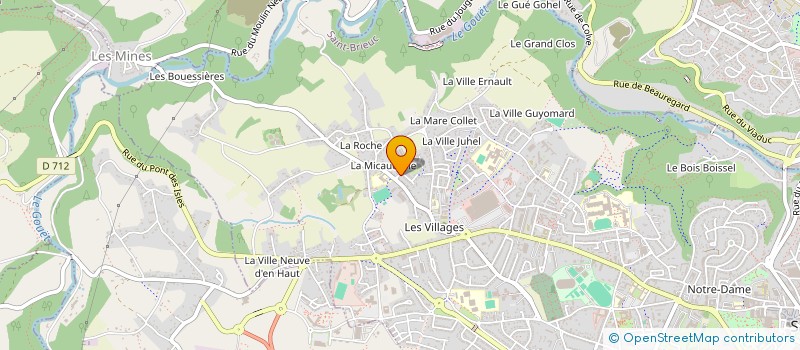 localisation de l'entreprise YAD à SAINT-BRIEUC