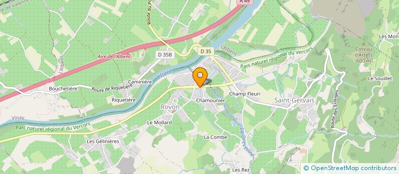 localisation de l'entreprise YADA LAB  ROVON