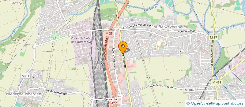 localisation de l'entreprise YADE  SOUFFELWEYERSHEIM