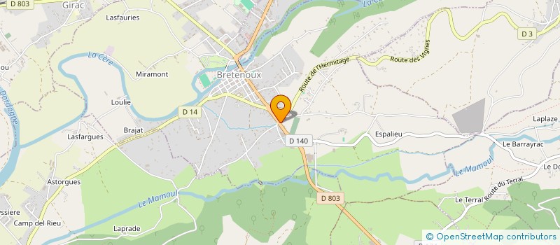 localisation de l'entreprise YADIP  BRETENOUX