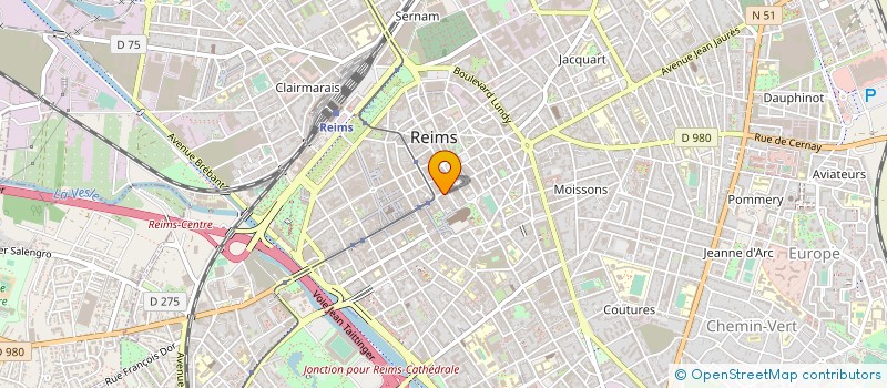 localisation de l'entreprise YAERIS OPTIQUE à REIMS