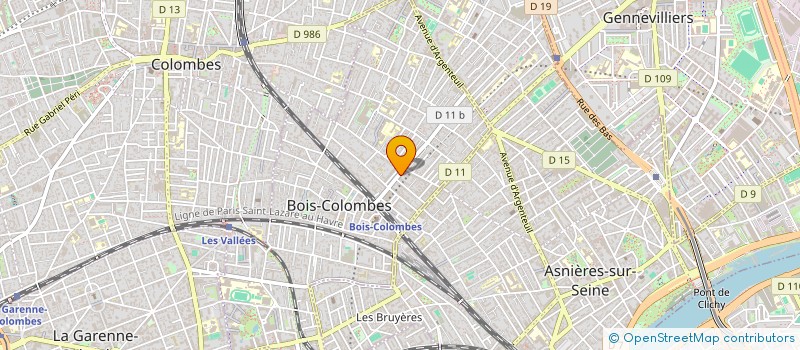 localisation de l'entreprise YAF CONSULTING à BOIS-COLOMBES