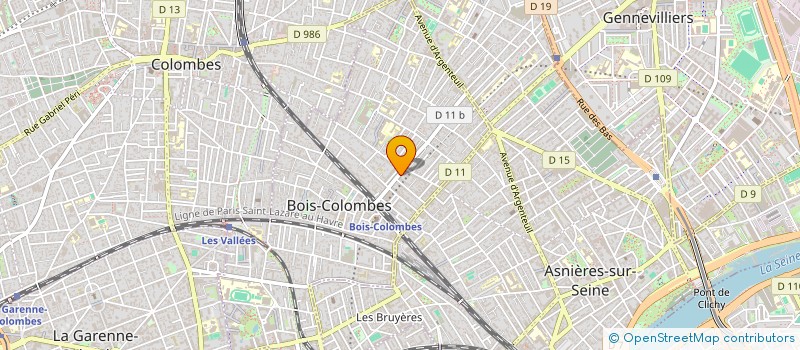localisation de l'entreprise YAF GROUPE à BOIS-COLOMBES