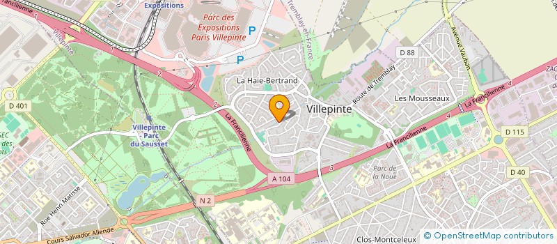 localisation de l'entreprise YAIB CLIM à VILLEPINTE