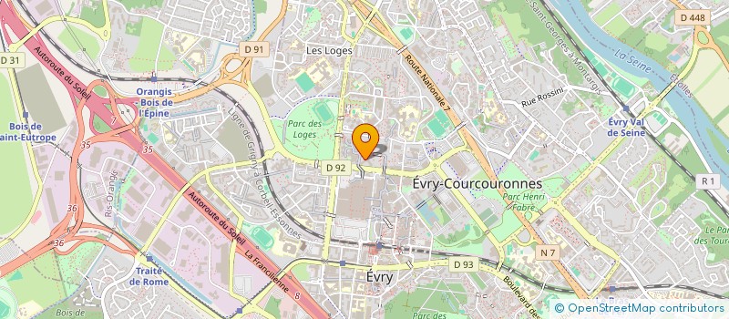 localisation de l'entreprise YAM à EVRY-COURCOURONNES