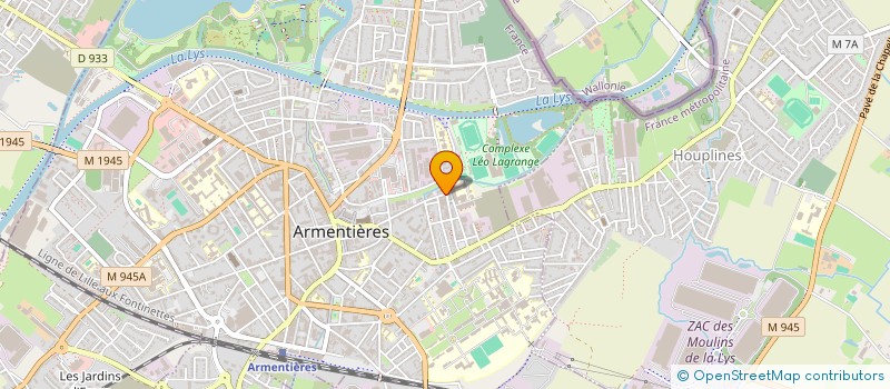 localisation de l'entreprise YAM'S PIZZA à ARMENTIERES