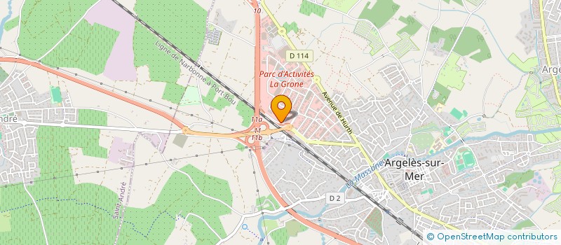 localisation de l'entreprise YAME à ARGELES-SUR-MER