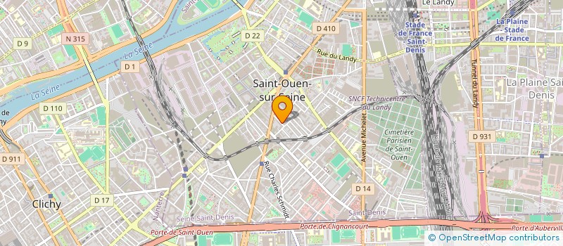 localisation de l'entreprise YAMSSOU PROD à SAINT-OUEN-SUR-SEINE