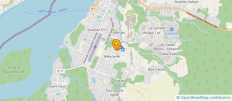 localisation de l'entreprise YANA DECOMPLEXEES à SAINT-LAURENT-DU-MARONI