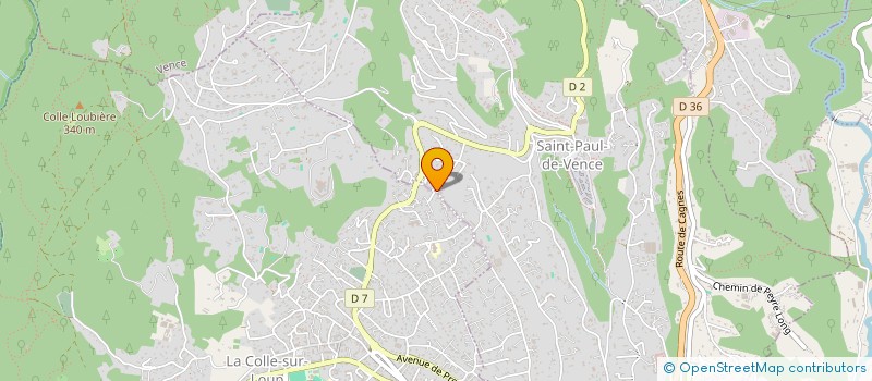 localisation de l'entreprise YANEVELINE  LA COLLE-SUR-LOUP