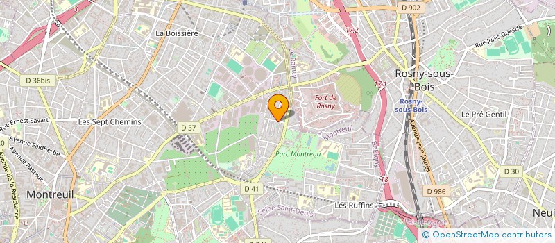 localisation de l'entreprise YANIS à MONTREUIL