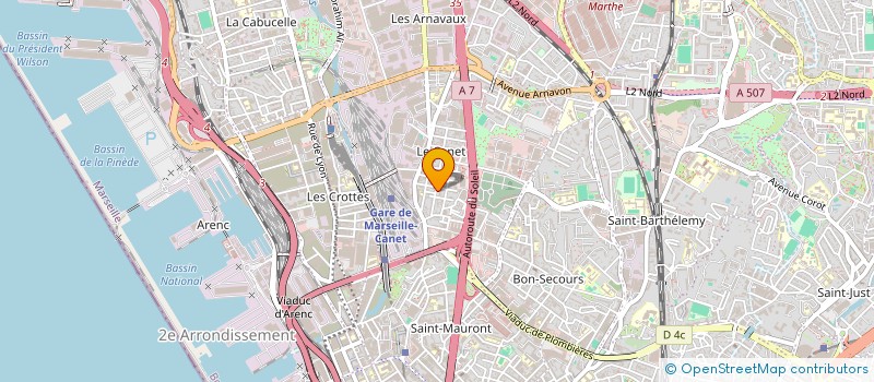 localisation de l'entreprise YANIS à MARSEILLE