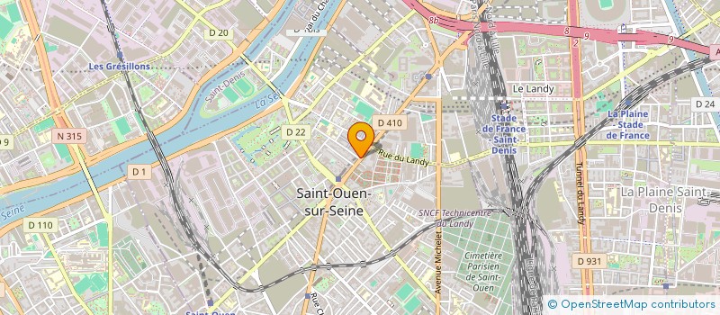 localisation de l'entreprise YANIS à SAINT-OUEN-SUR-SEINE