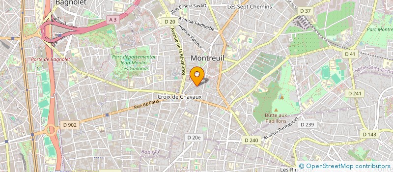 localisation de l'entreprise YANIS COIFFURE à MONTREUIL