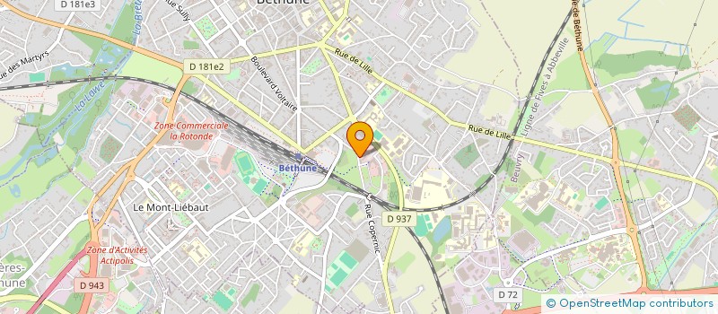 localisation de l'entreprise YANN IMPRIM  BETHUNE