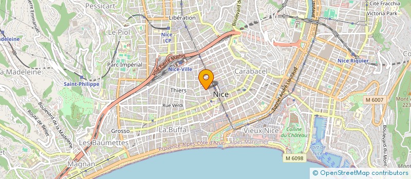 localisation de l'entreprise YANN MILES OSTEOPATHE à NICE