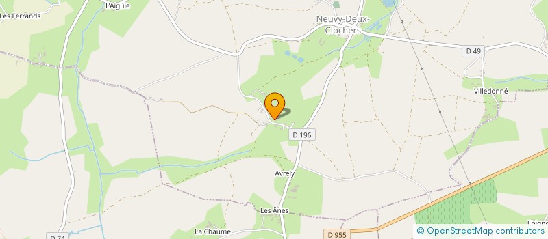 localisation de l'entreprise YANN PETILLAULT - ART CERAMISTE  NEUVY-DEUX-CLOCHERS