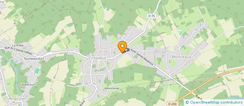 localisation de l'entreprise YANNELEC  CINQUEUX