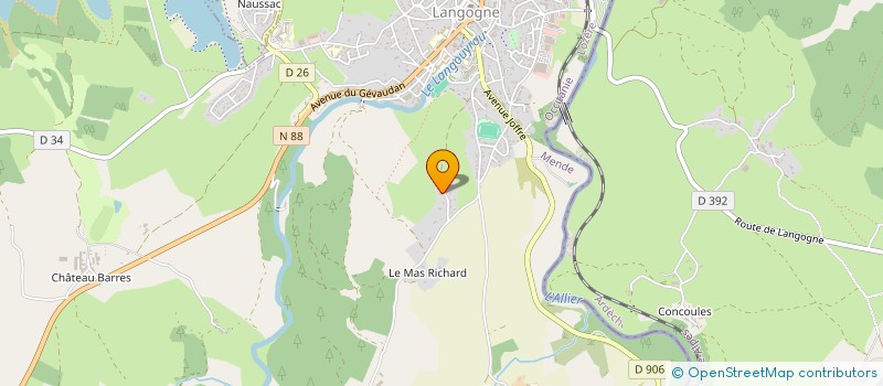 localisation de l'entreprise YAOR  LANGOGNE