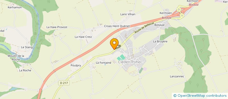 localisation de l'entreprise YAOUHAYAOU  CLEDEN-POHER