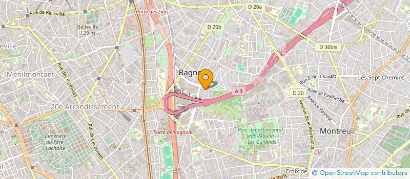 localisation de l'entreprise YAP à BAGNOLET