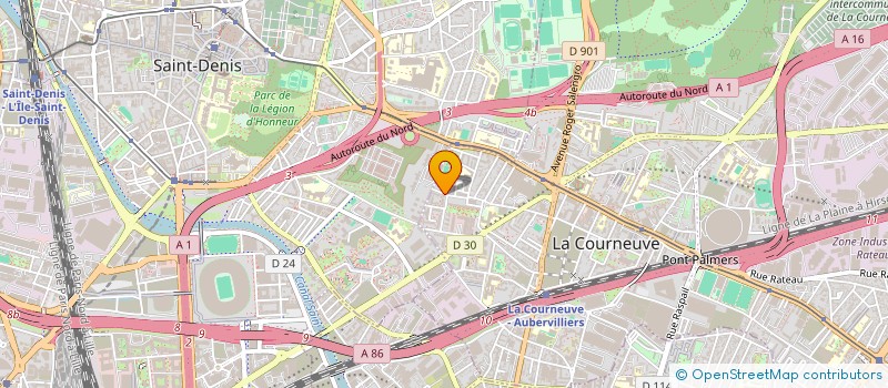 localisation de l'entreprise YARA DRIVE à LA COURNEUVE