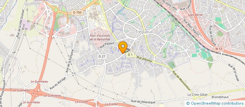 localisation de l'entreprise YASEN  TREGUEUX