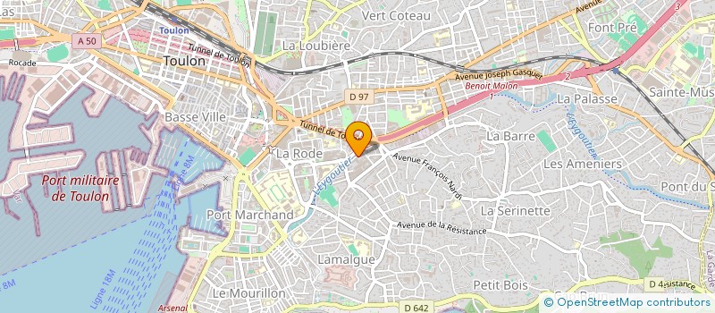 localisation de l'entreprise YASMINE à TOULON