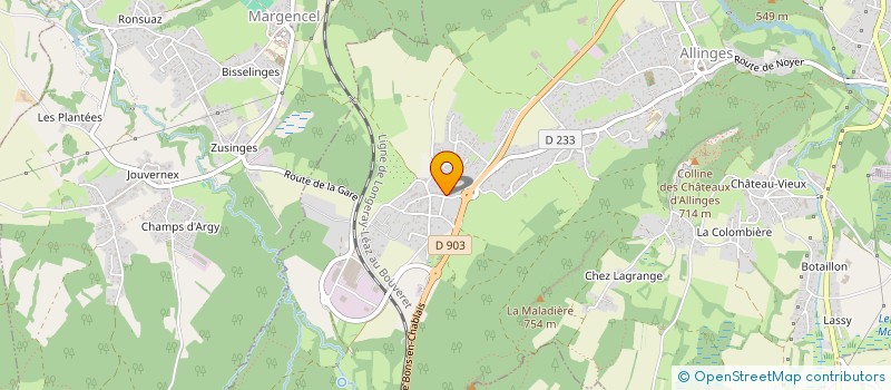 localisation de l'entreprise YAUTE AUTO  ALLINGES