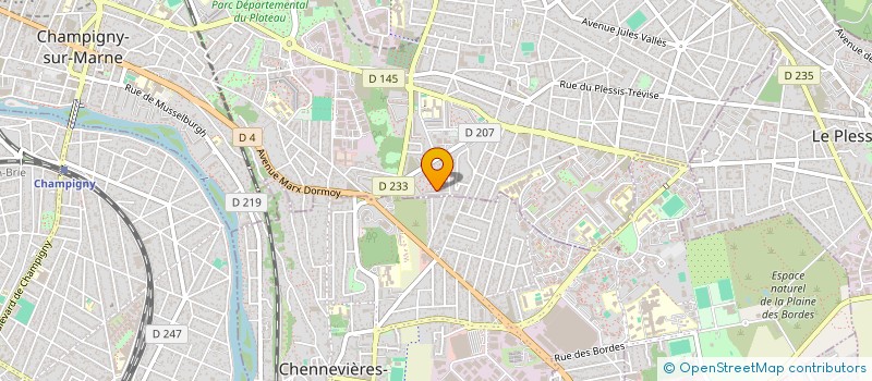 localisation de l'entreprise YAZ TRANSPORT à CHAMPIGNY-SUR-MARNE