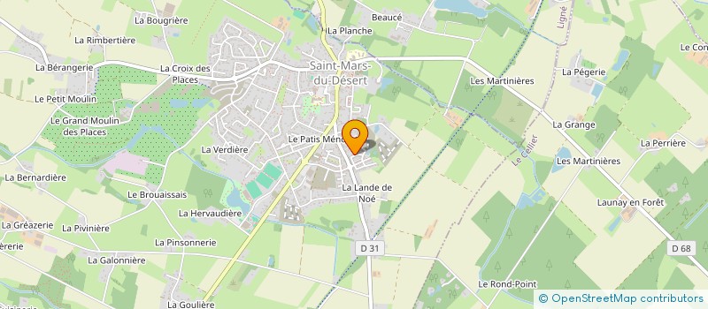 localisation de l'entreprise YB à SAINT-MARS-DU-DESERT