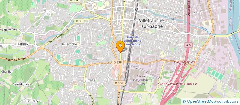 localisation de l'entreprise YB  VILLEFRANCHE-SUR-SAONE