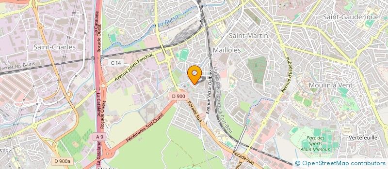 localisation de l'entreprise YB AUTO  PERPIGNAN