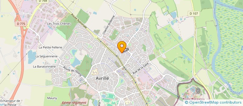 localisation de l'entreprise YB COMMUNICATION  AVRILLE