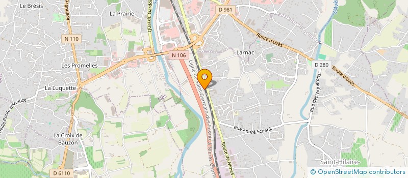 localisation de l'entreprise YB ENTREPRISE  SAINT-HILAIRE-DE-BRETHMAS